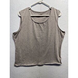 Coldwater Creek Gray Sleeveless Tank Top XL Supima Cotton Blend